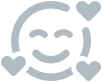 Face smile hearts icon