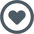 circle heart icon