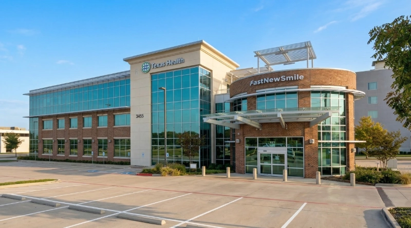 Exterior view Vein Treatment Clinic a modern medical office building under a clear blue sky.
